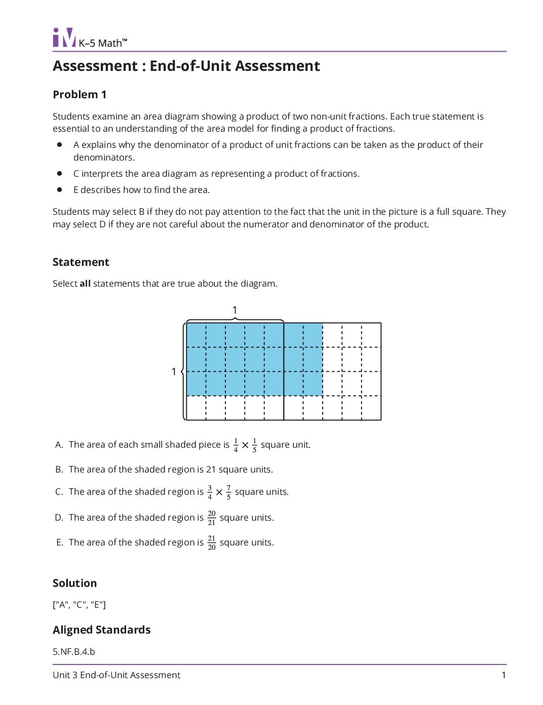 Grade5 3 End Of Unit Assessment Teacher Guide