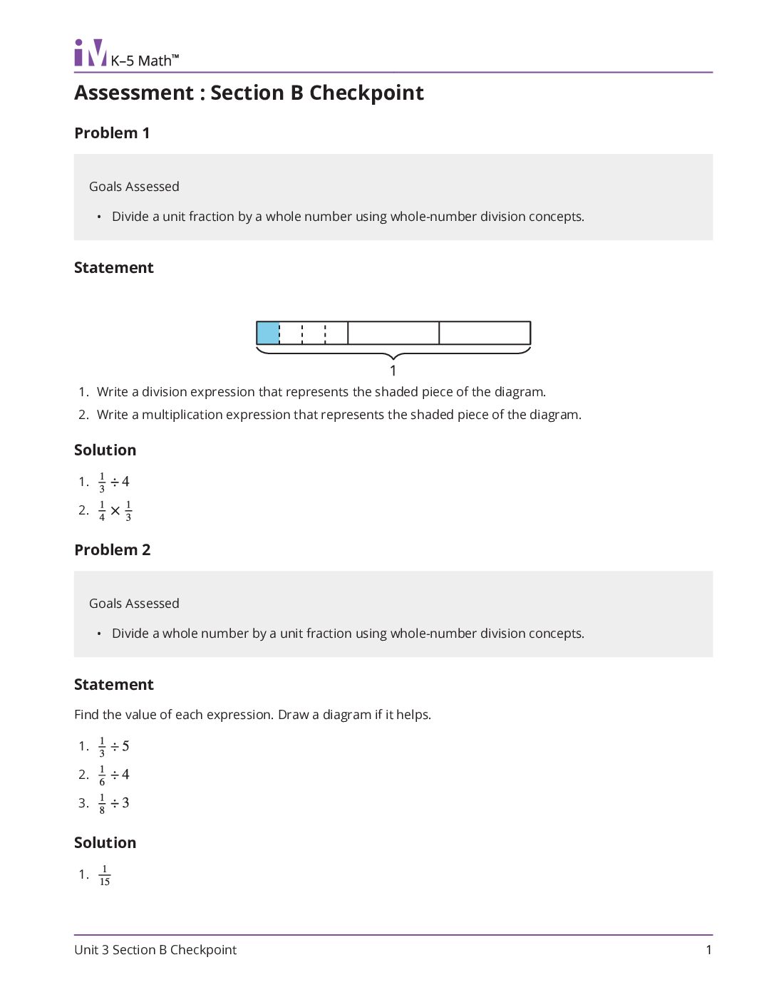 Grade5 3 Section B Checkpoint Teacher Guide