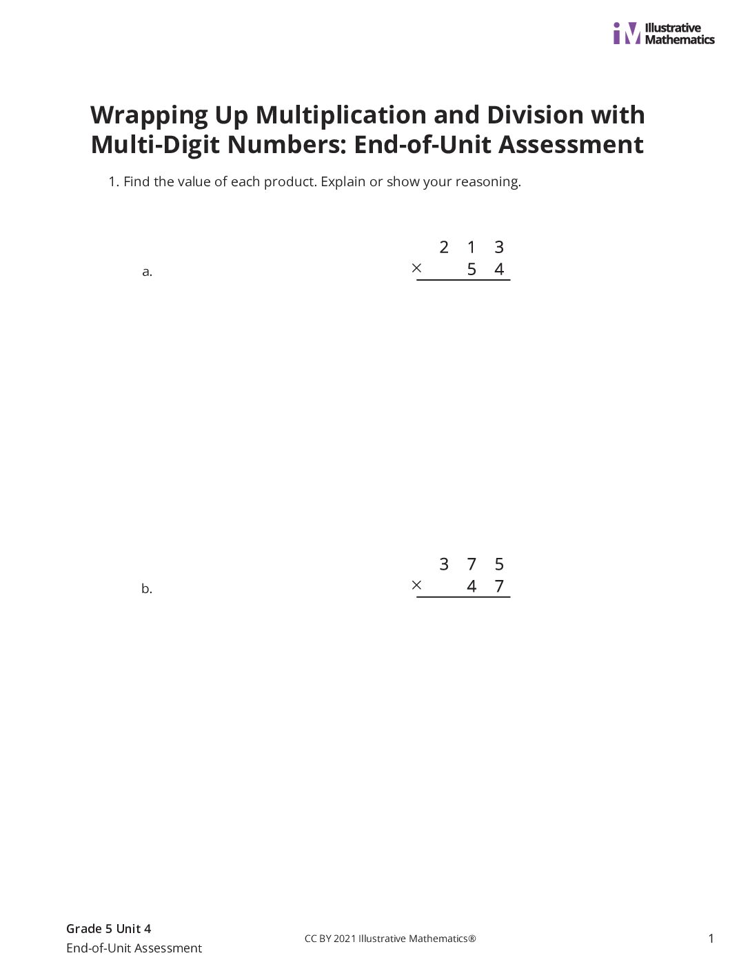 Grade5 4 End Of Unit Assessment Assessment
