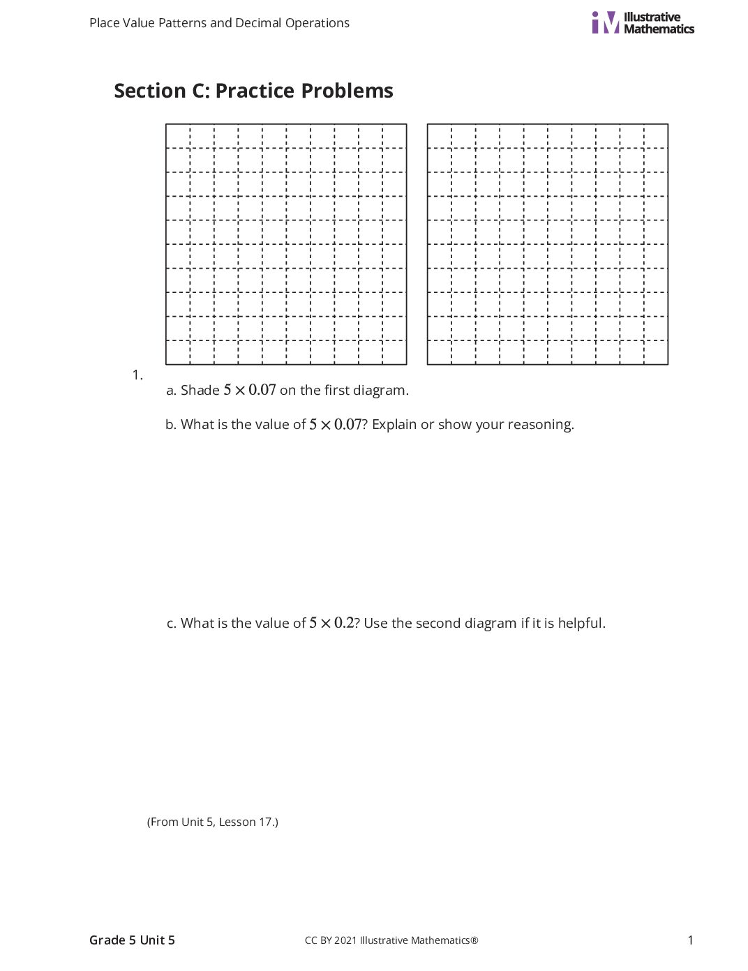 Grade5 5 C Multiply Decimals Curated Practice Problem Set