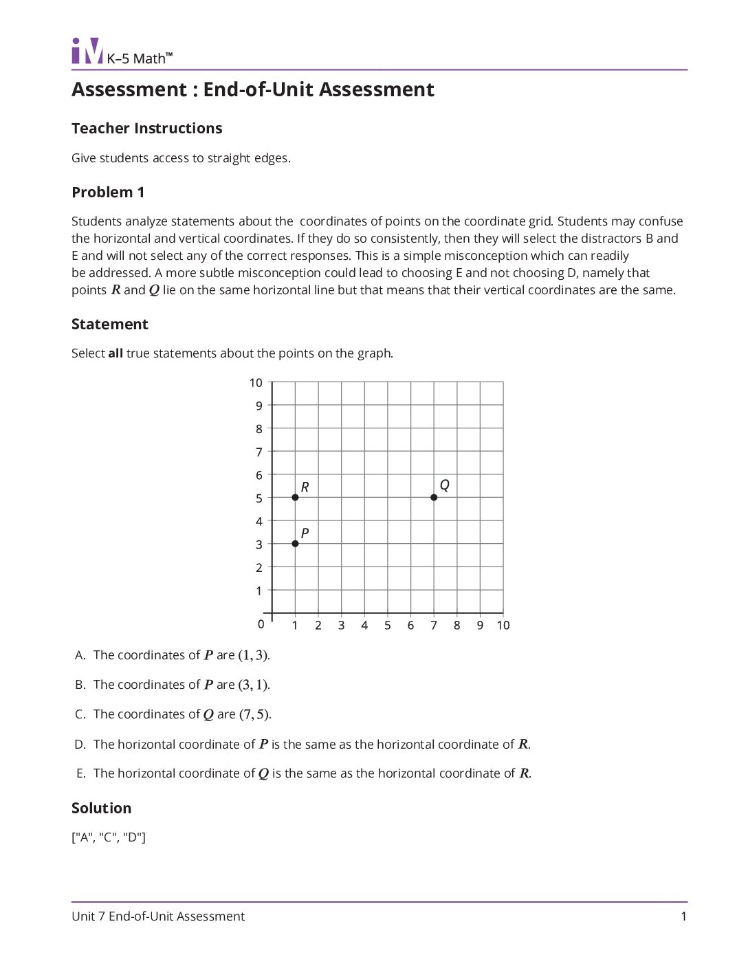 Grade5 7 End Of Unit Assessment Teacher Guide