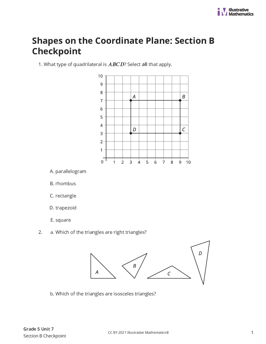 Grade5 7 Section B Checkpoint Assessment