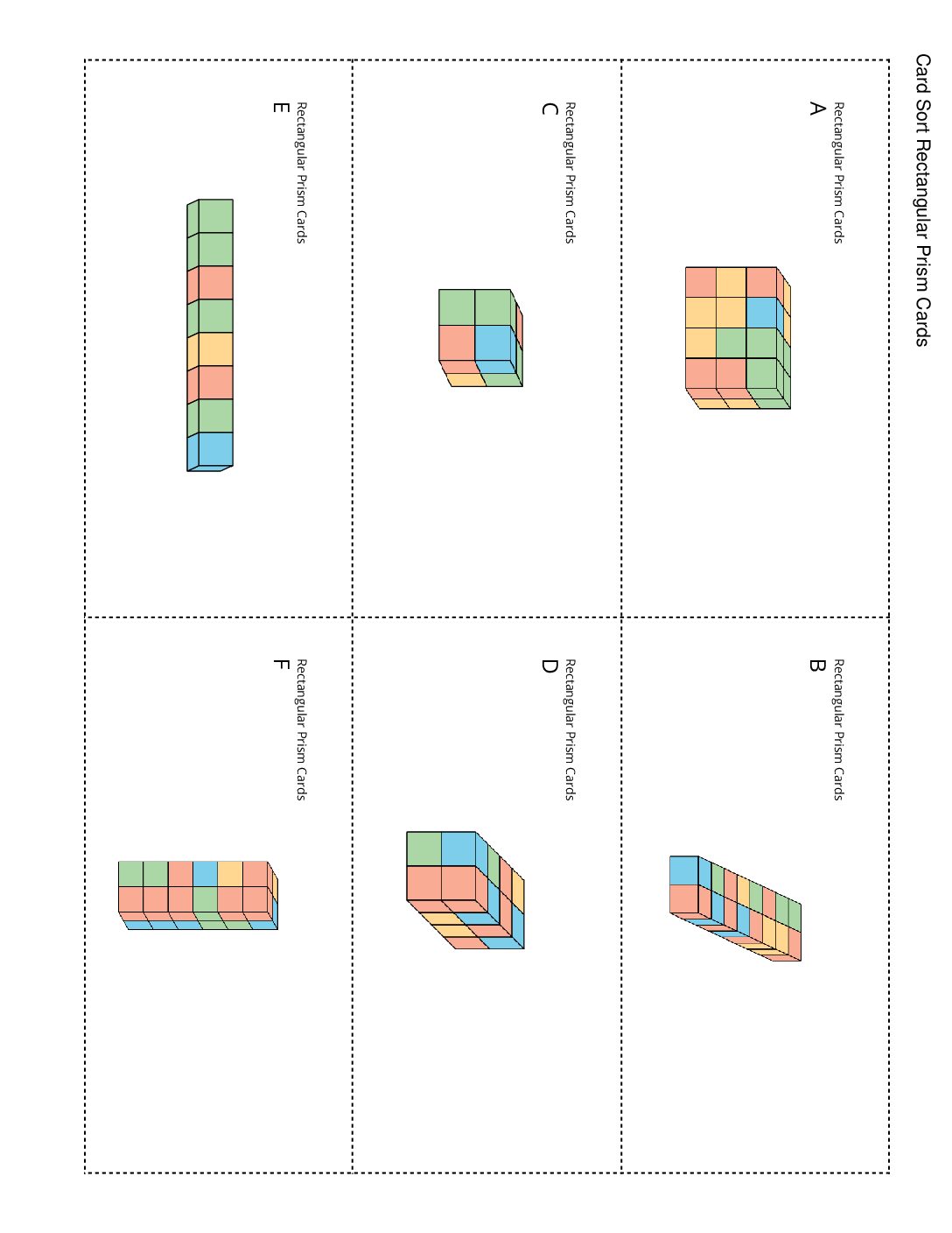 Grade5.1.A3.1 Build Rectangular Prisms Card Sort Rectangular Prism Cards