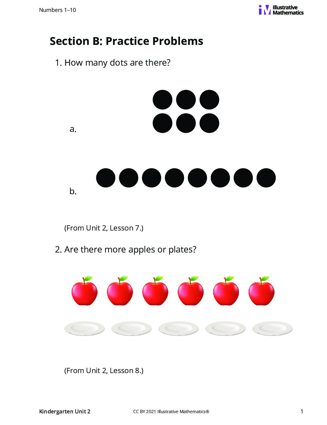 Kindergarten 2 B Count And Compare Groups Of Images Curated Practice Problem Set