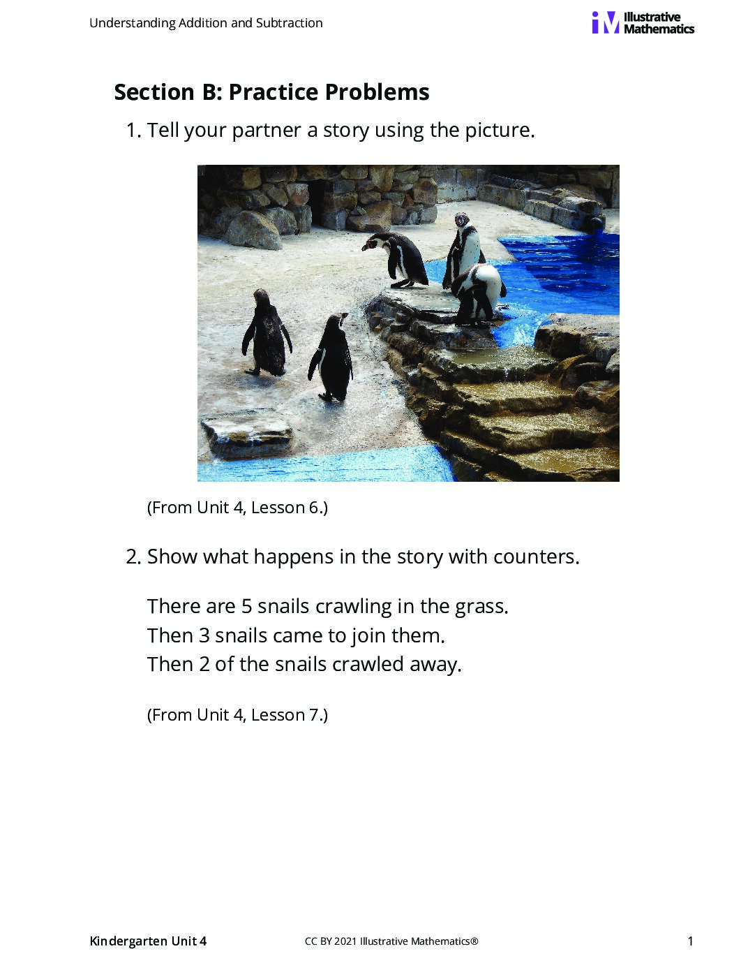 Kindergarten 4 B Represent And Solve Story Problems Curated Practice Problem Set
