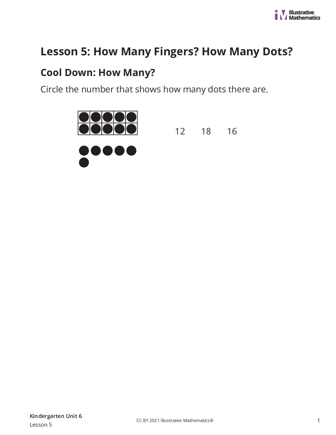 Kindergarten 6 5 Cooldown Cool Down