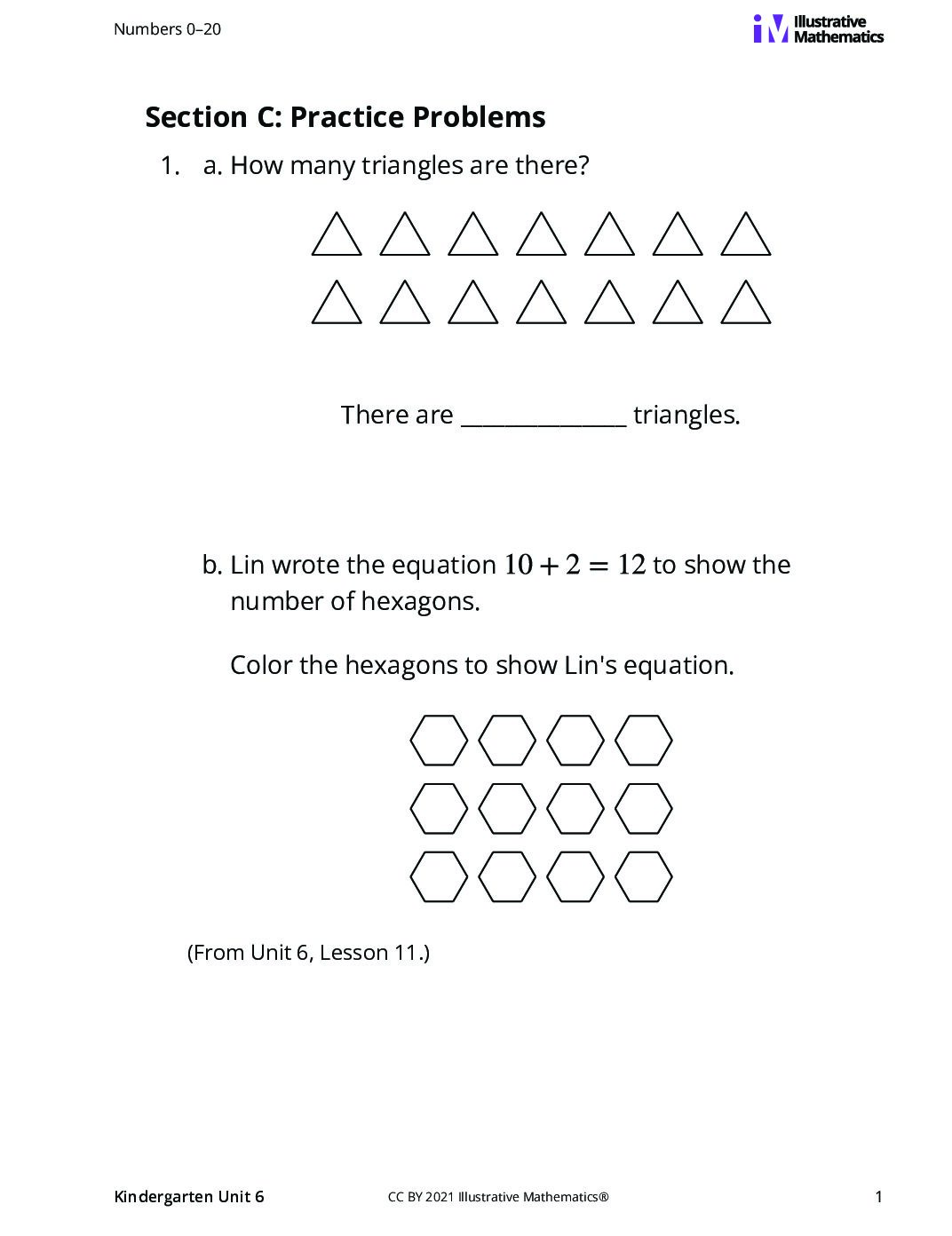 Kindergarten 6 C Count Groups Of 11–20 Images Curated Practice Problem Set