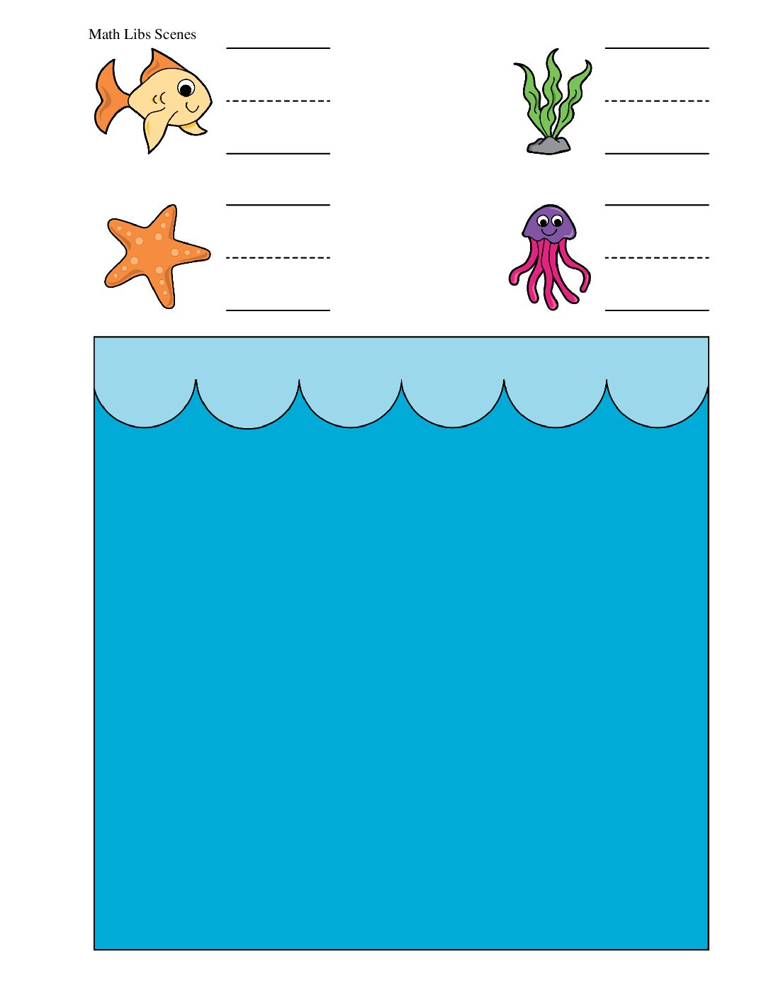 Kindergarten.2.C15.2 İntroduce Math Libs Draw 1 10 Math Libs Scenes