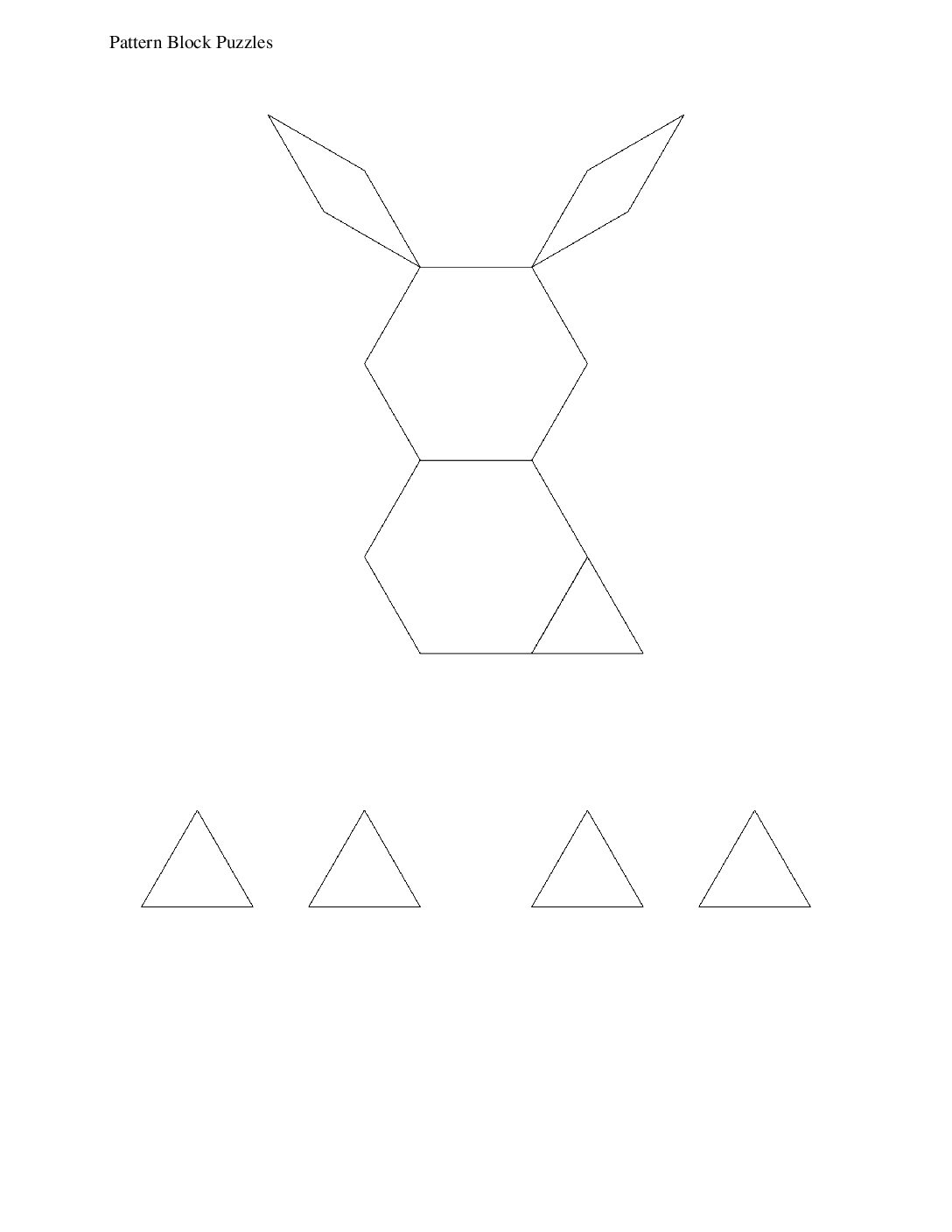 Kindergarten.3.B10.2 Pattern Block Puzzles Pattern Block Puzzles