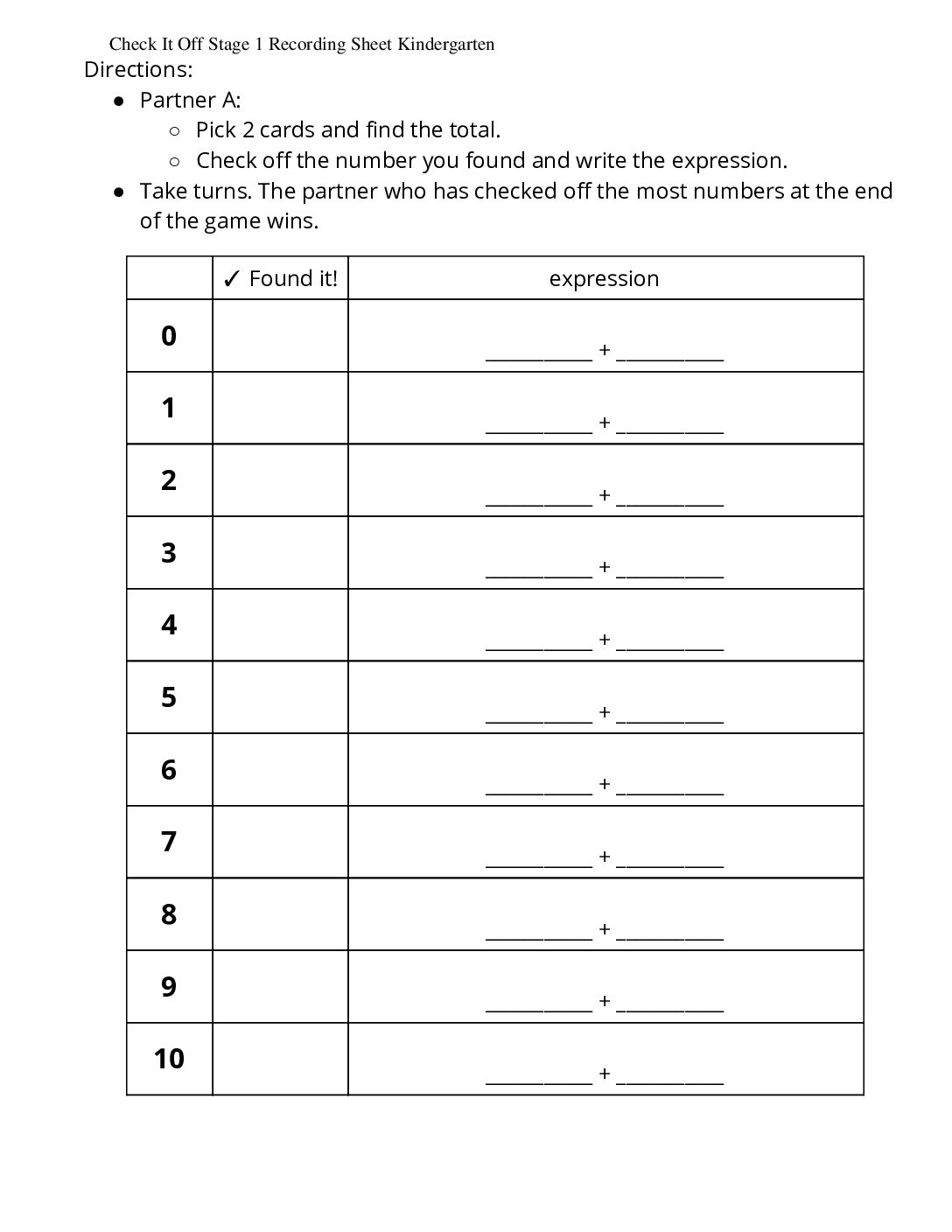 Kindergarten.5.A1.3-İntroduce-Check-İt-Off-Add-Within-10-Check-İt-Off-Stage-1-Recording-Sheet-Kindergarten
