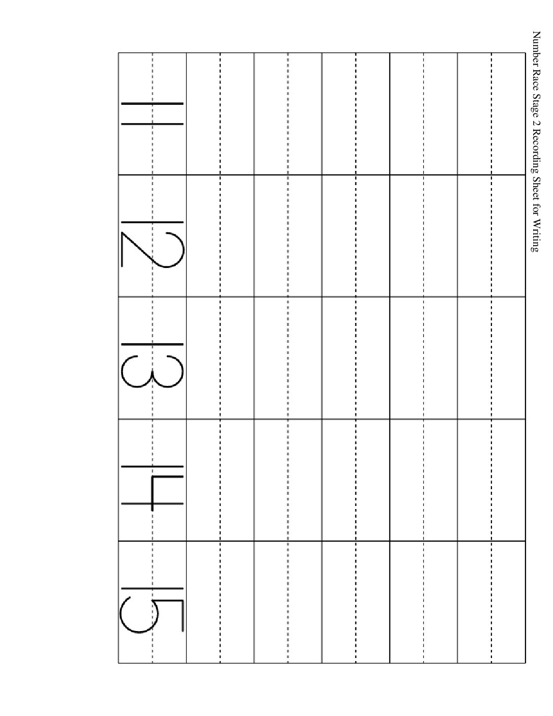 Kindergarten.6.B6.3 Revisit Number Race Numbers 11 20 Number Race Stage 2 Recording Sheet For Writing