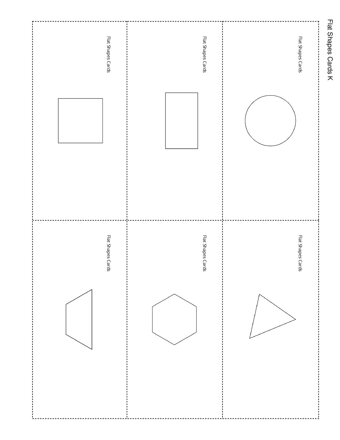 Kindergarten.7.B7.2 Sort Flat And Solid Shapes Flat Shapes Cards K