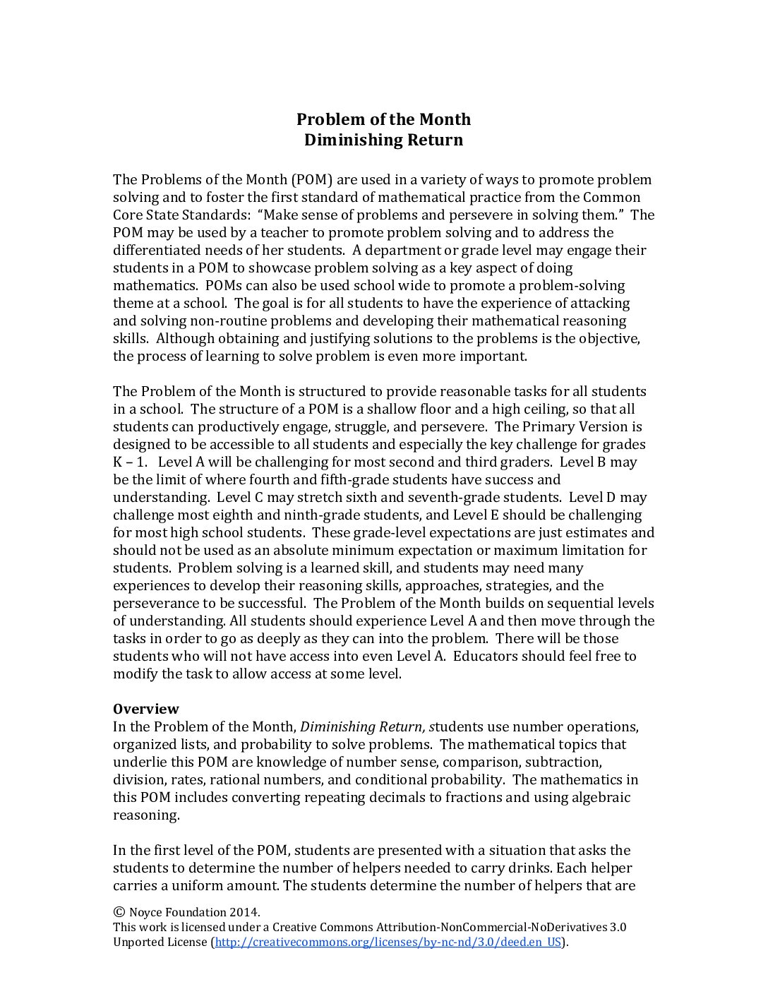 Oa Diminishing Return