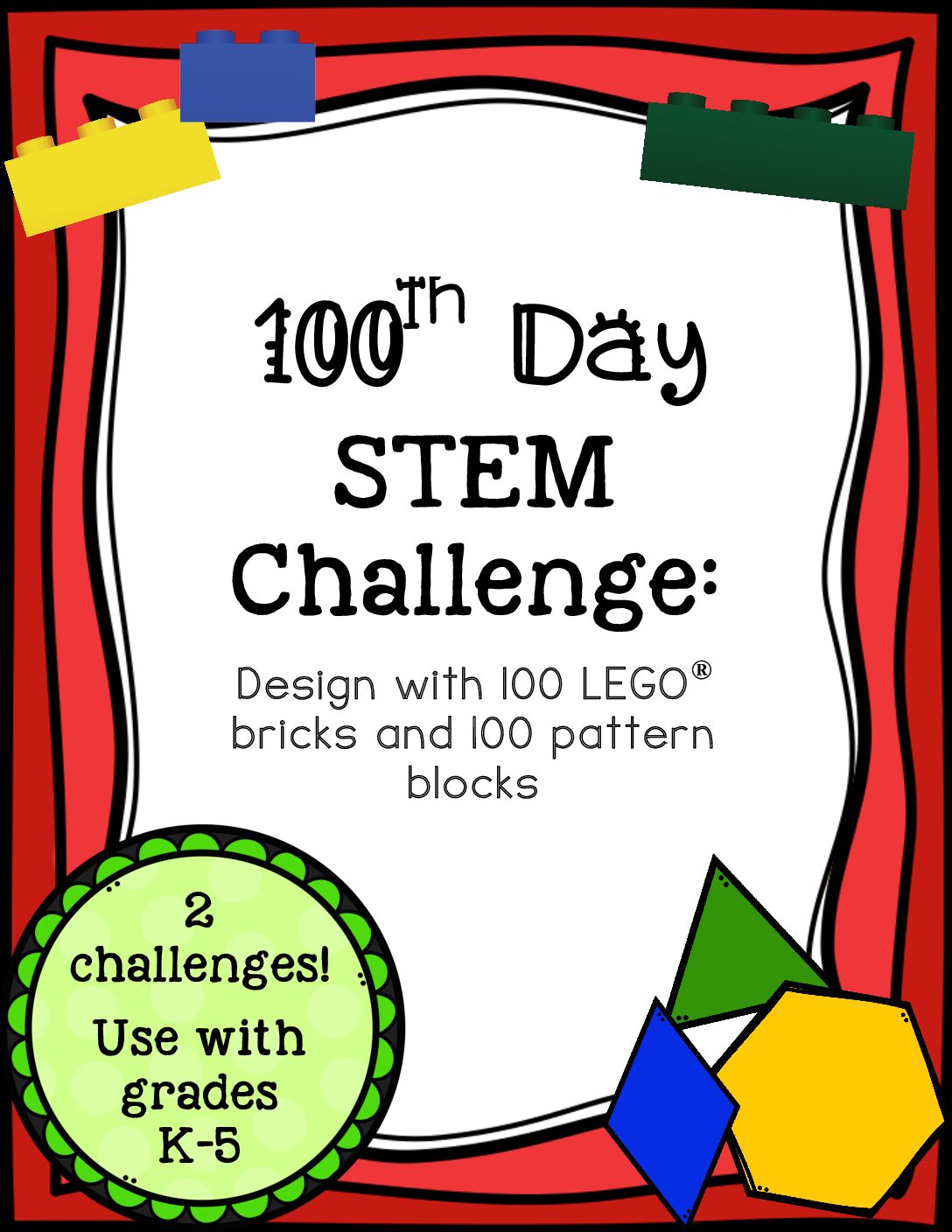 100Th Day Stem Activities Lego And Pattern Blocks 1