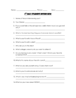 1St Day Student Interview