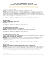 2022 North Texas Ape Conference Sessions Abstracts 9 16 22