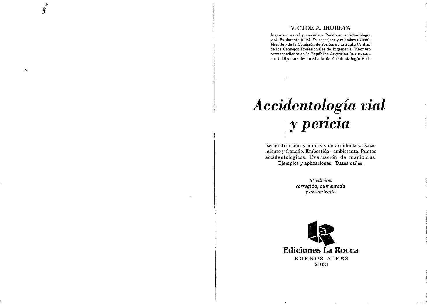 Accidentologia Vial Y Pericial – Irureta-Accidentologia Forense
