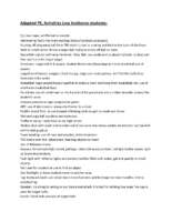 Adaptedpe activity ıdeas for low ıncidence students
