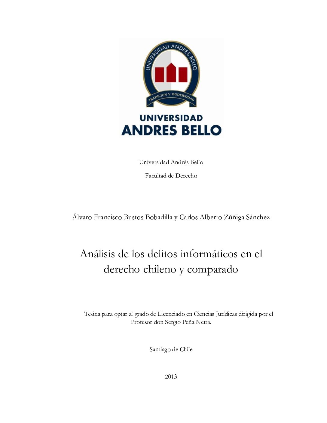AnáLisis De Los Delitos İnformáTicos En El Derecho Chileno Y Comparado – Tesina -Informatica Forense