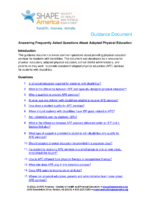Answering Frequently Asked Questions About Adapted Physical Education