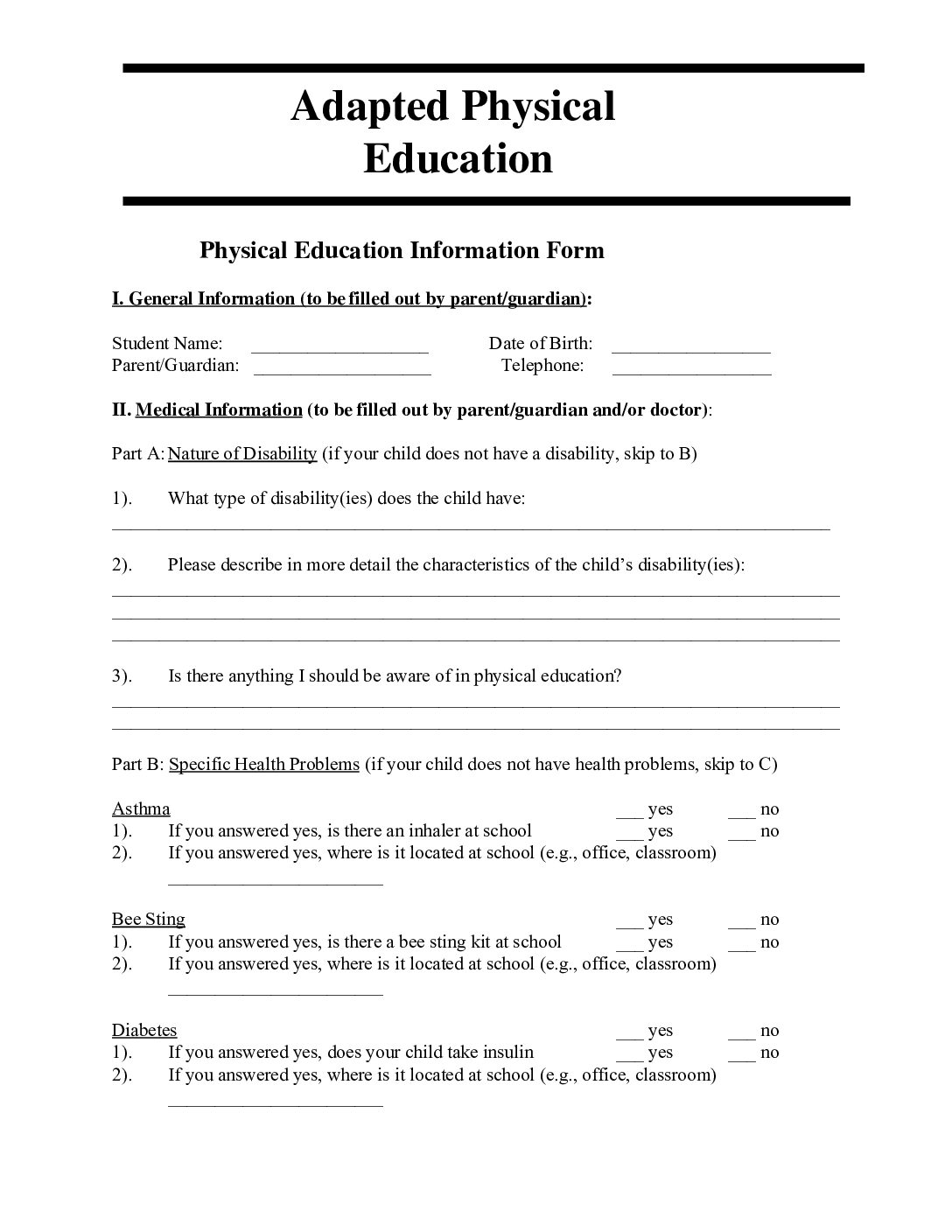 Ape Student Information