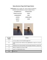 Body Structure Paper Roll Project