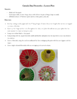 Canada Day Fireworks Lesson Plan