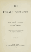 Cesare Lombroso The- Female Offender-Perfilacion Criminal Y Asesinos En Serie