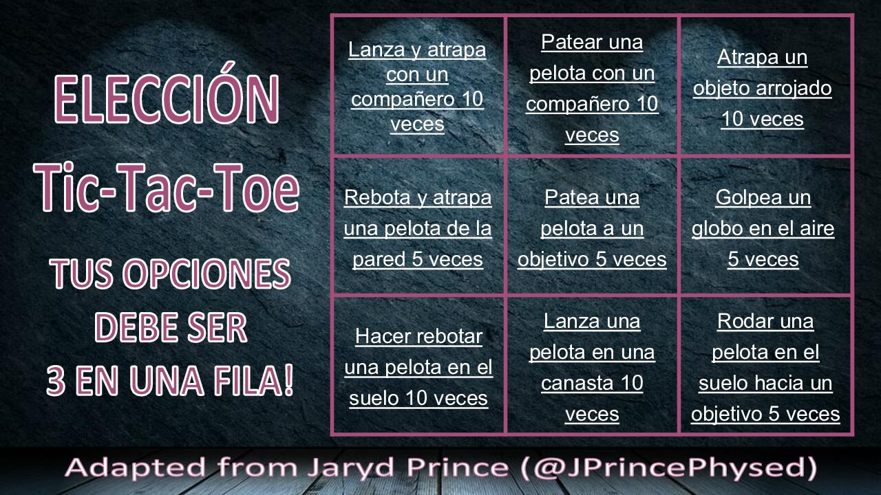 Choice Tic Tac Toe Spanish