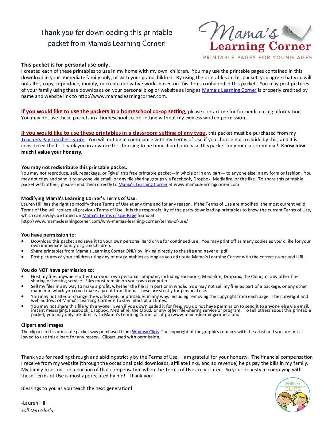 Color By Number March Subscriber Freebie