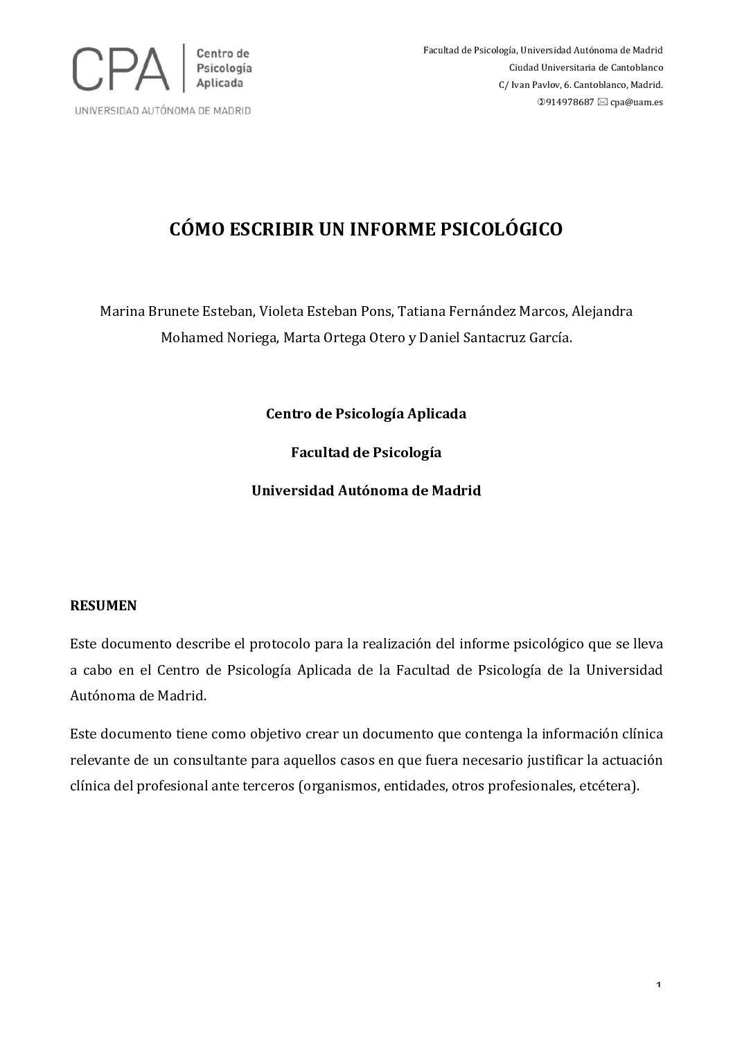 Como Esc Rib Ir İ Fo Rme Sic Ologi Co-Psicologia Forense