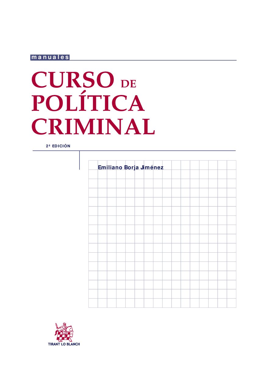 Curso De PolíTıca Crımınal – Emılıano Borja JıméNez -Criminologia