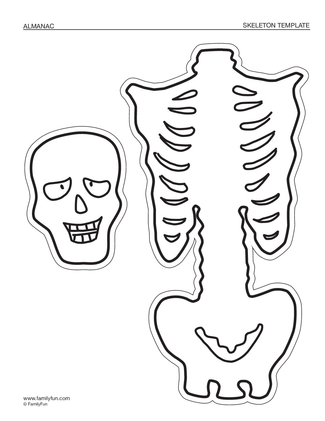 Cut Me Out And Label Skeleton