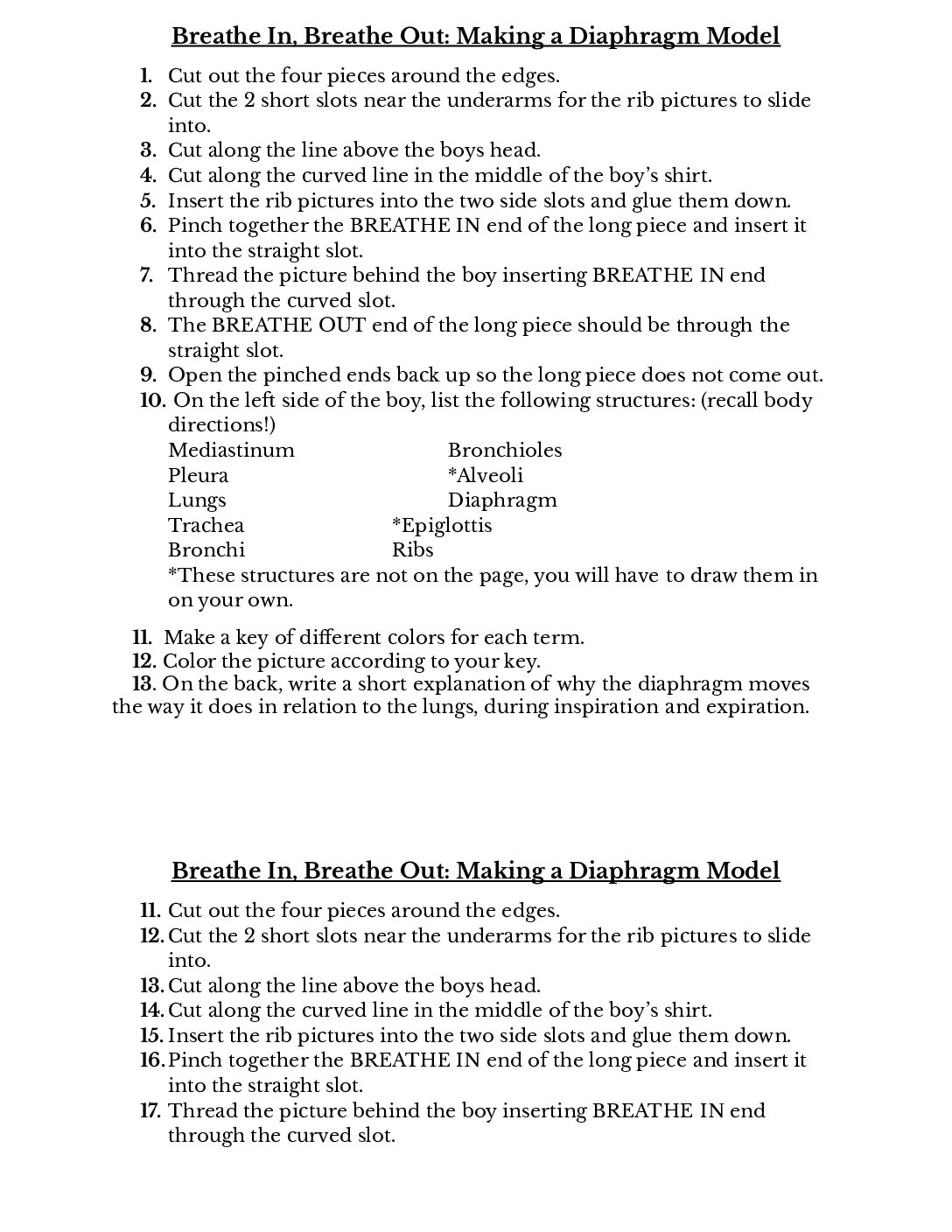 Diaphragm Foldable Instructions