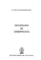 Diccionario De CriminologíA -PéRez -Criminologia