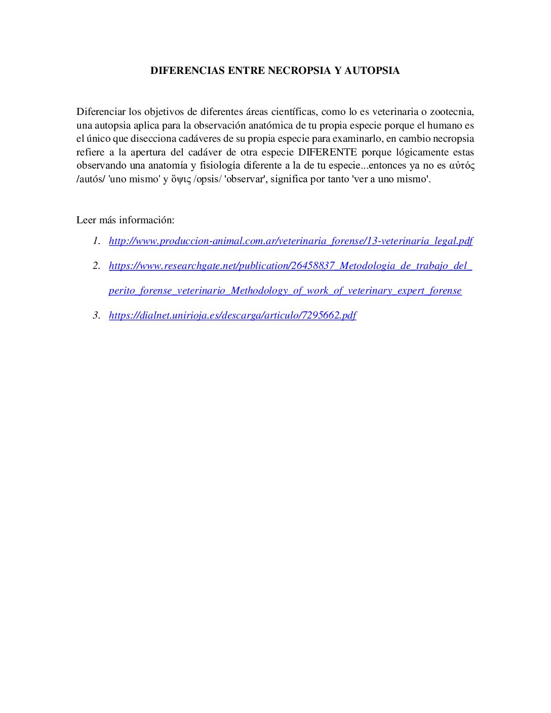 Dıferencıas Entre Necropsıa Y Autopsıa-Tanatologia Forense