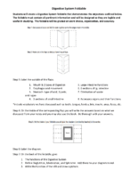 Digestive System Foldable Instructions