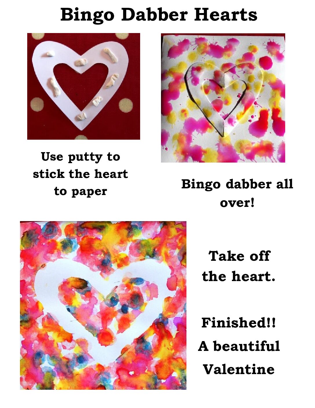 Directions Bingo Dabber Hearts