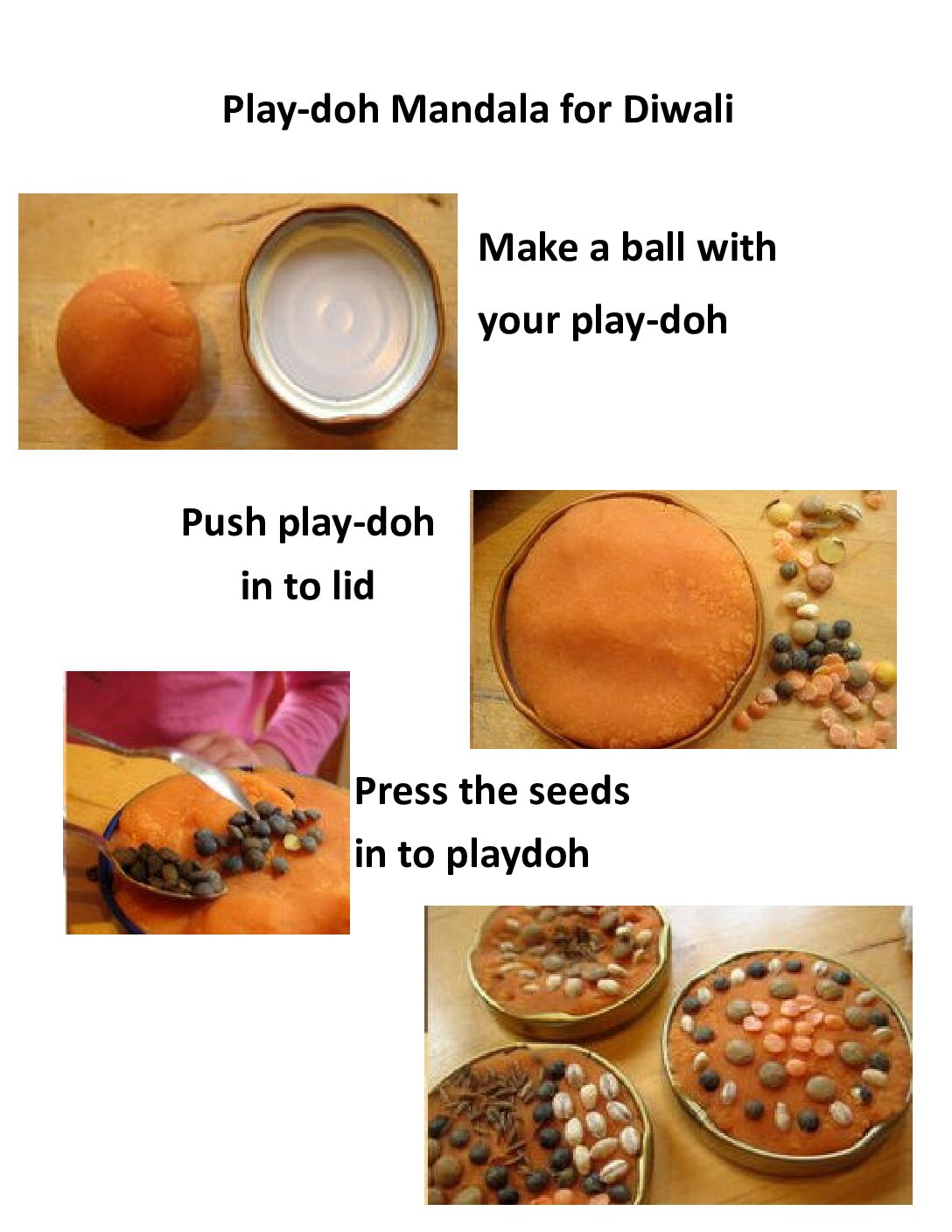 Directions Play Doh Mandala