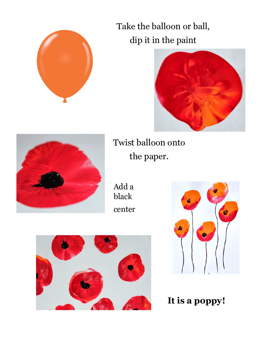 Directions Poppy Balloons