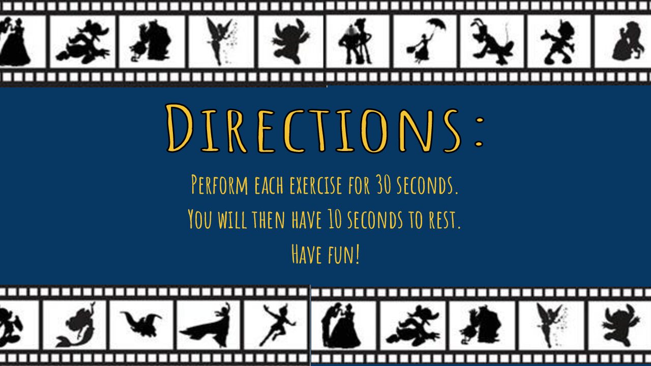 Disney Character Workout