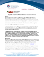 Eligibility Criteria For Adapted Pe Naspe