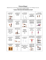 Fitness Bingo