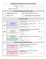 Gk U10 Student Summary Sample