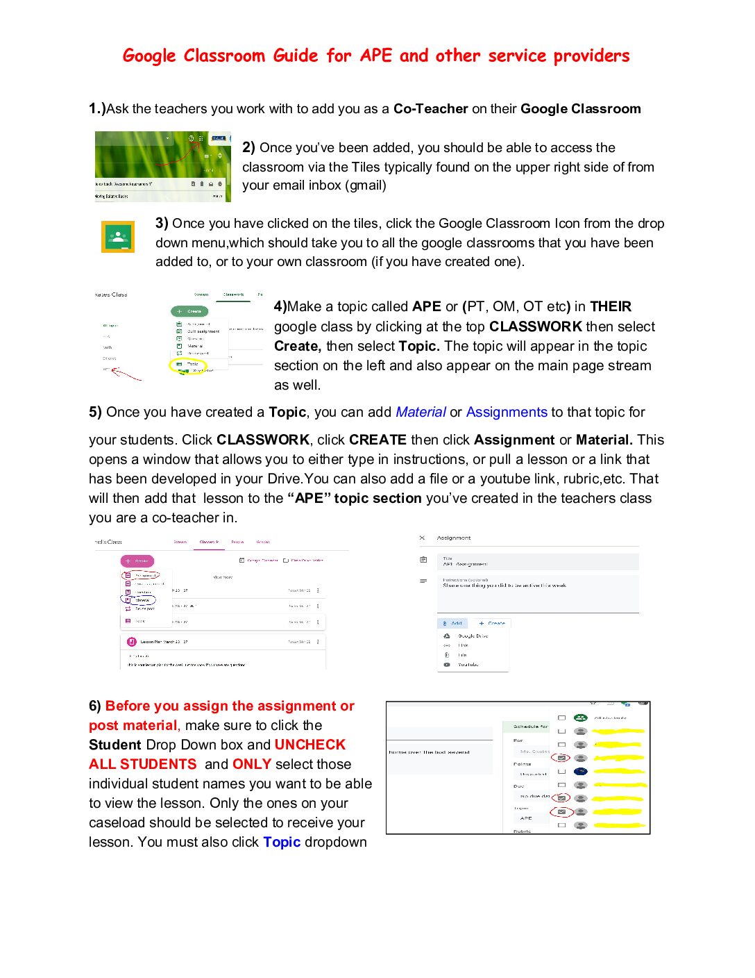 Google Classroom Guide For Service Providers