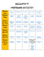 Halloween Pe Virtual And Smartboard Activities