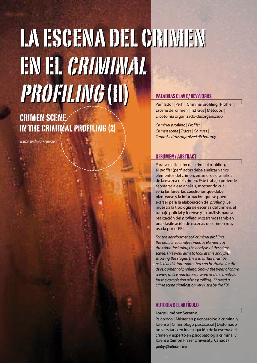 La Escena Del Crimen En El Criminal Profiling