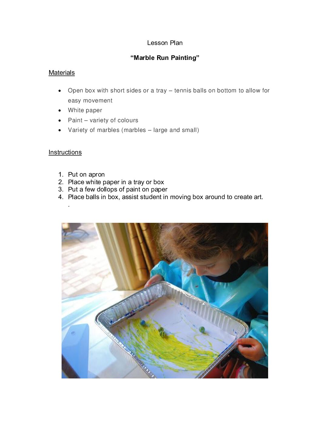 Lesson Plan Ball Painting