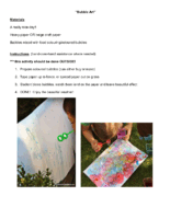 Lesson Plan Bubble Art