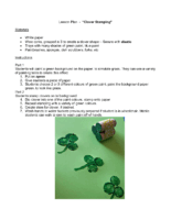 Lesson Plan Clover Stamping